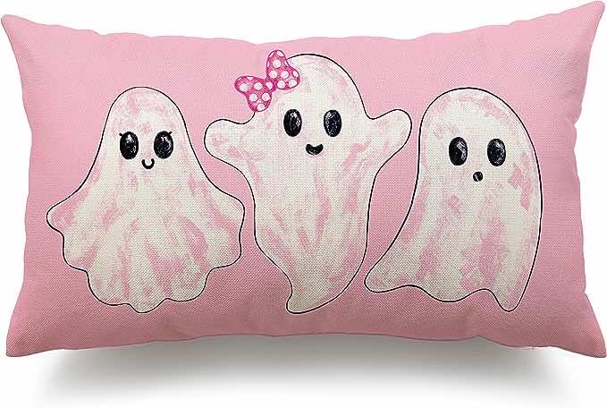 pink pillow for halloween from amazon