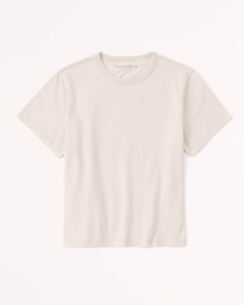 white abercrombie tee dupe from skims cotton jersey tshirt