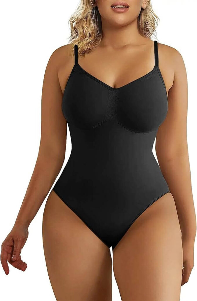 black shapewear bodysuit skims dupe on amazon