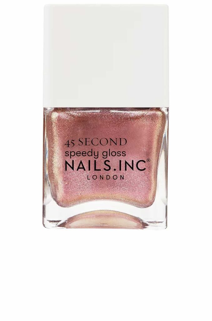 sparkly pink holiday nail polish