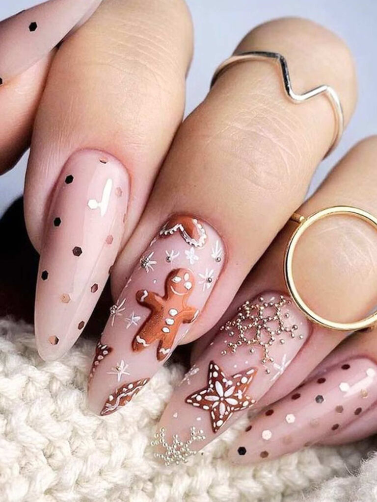 cute christmas nails from etsy