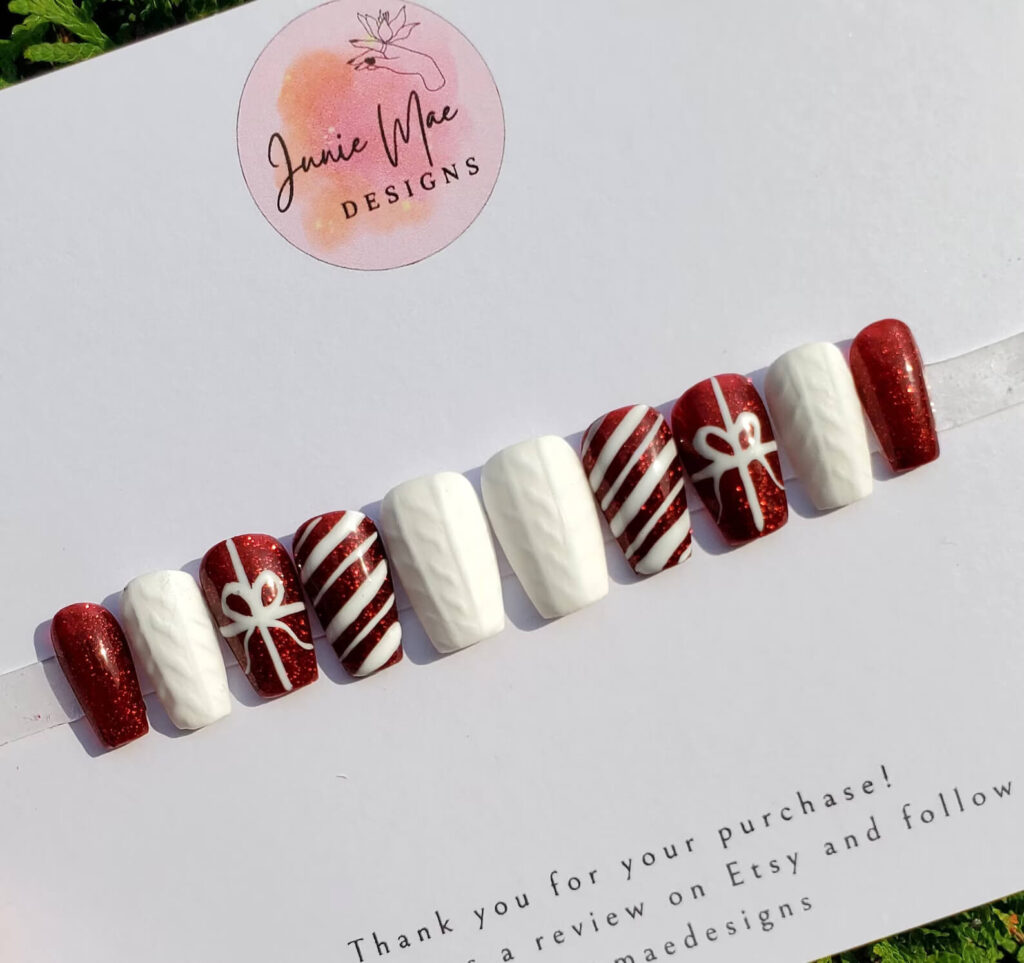 Holiday Press On Nails ideas