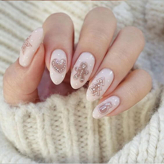 gingerbread nails for holiday ideas