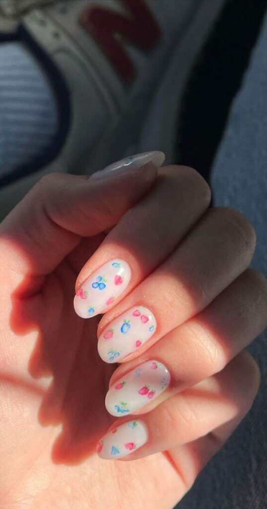 fruity nail art for valentine's day 