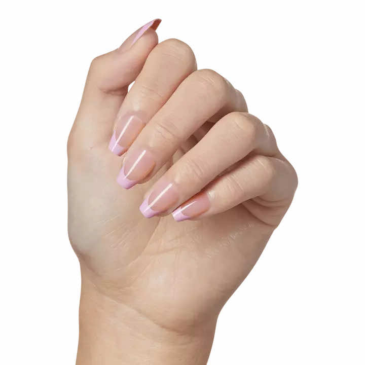 pink french tip valentine's day nail inspiration 