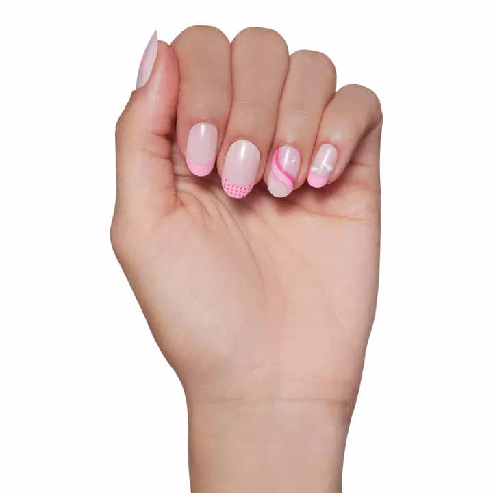 valentine's day nail ideas with pastel details