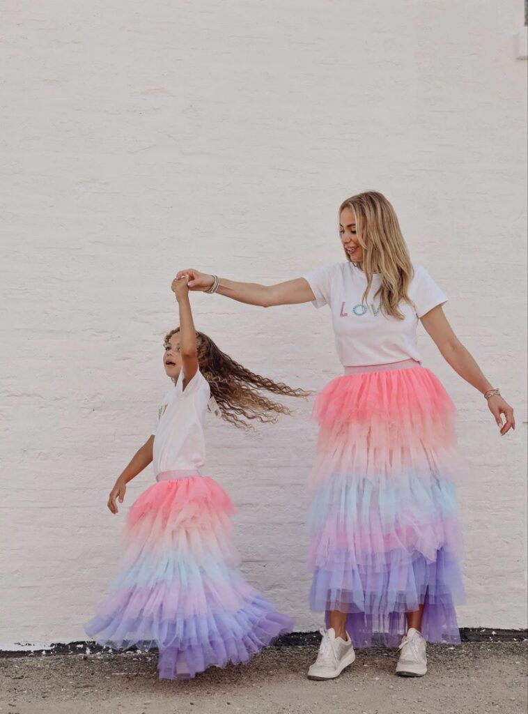 mommy and me matching outfit tulle skirts 