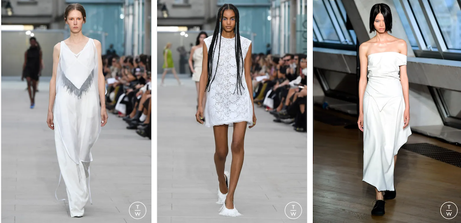 spring 2024 fashion trend white dresses 