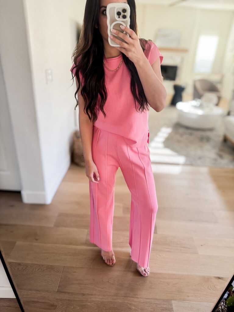 hot pink matching lounge set amazon finds 