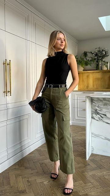 cute cargo pants outfit chic