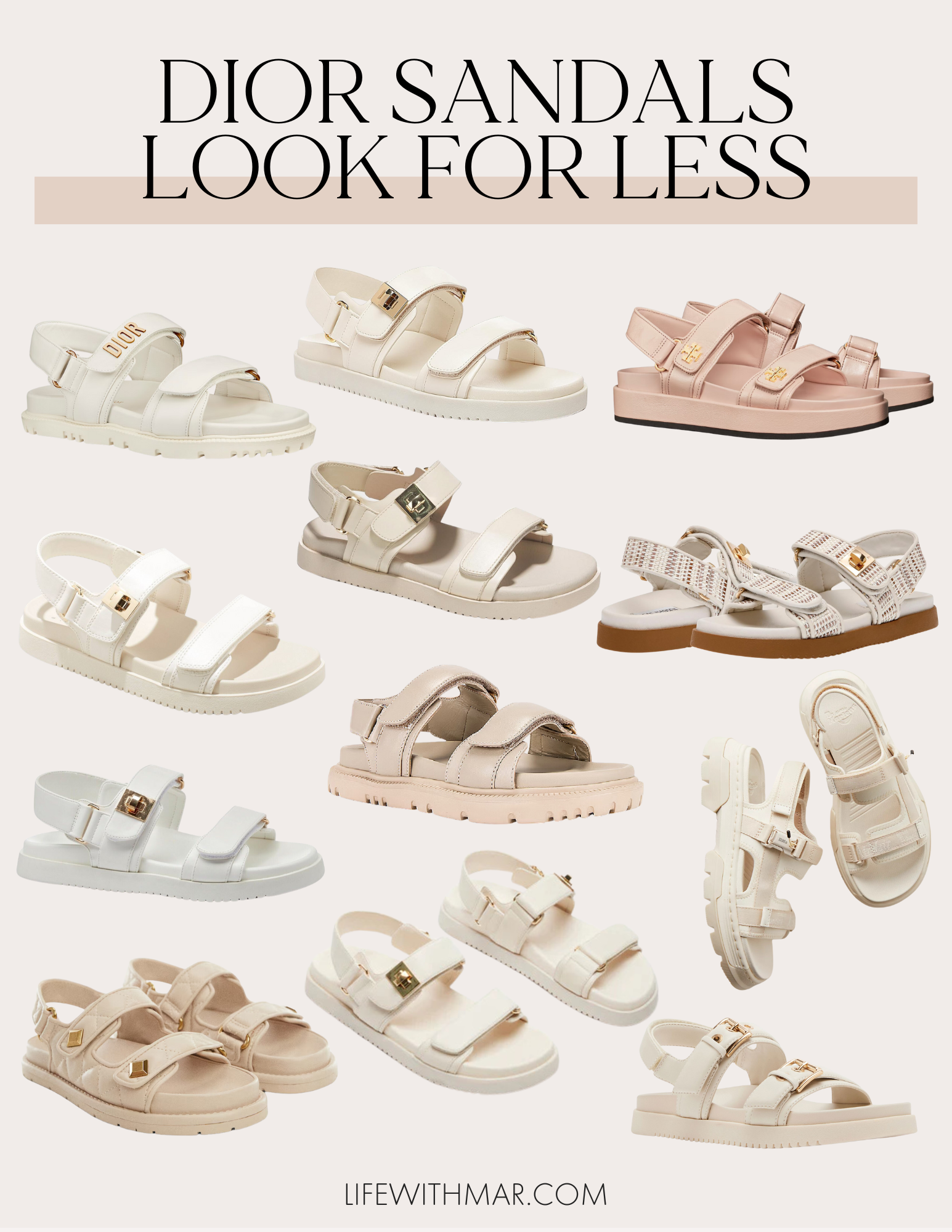 dior sandals lookalikes