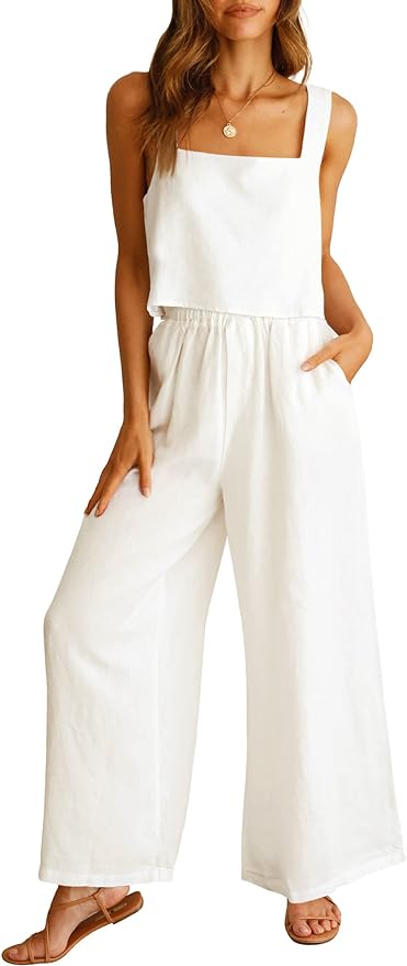 white linen pants outfit