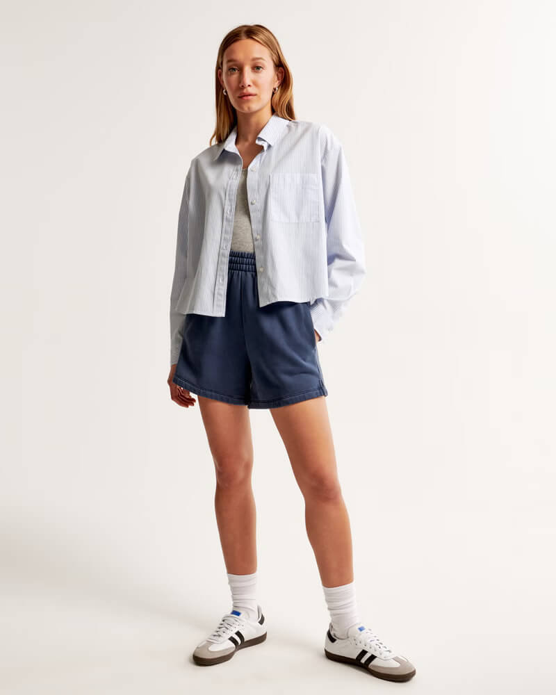 how to wear sweat shorts this summer