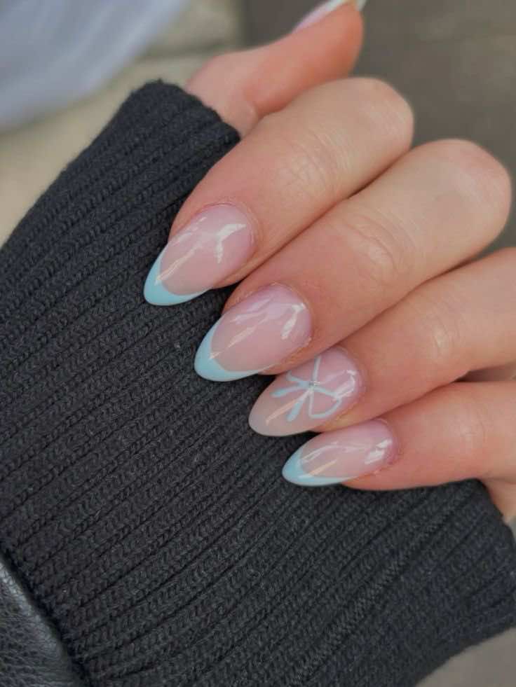 cute bow nail inspo for 2024