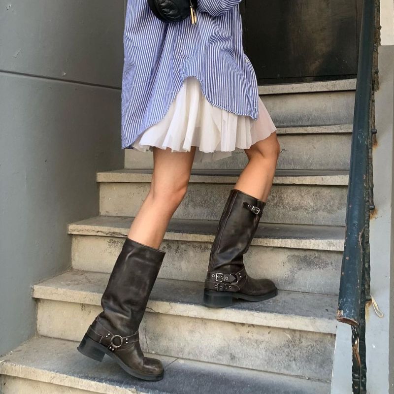 moto boots fall shoe trend