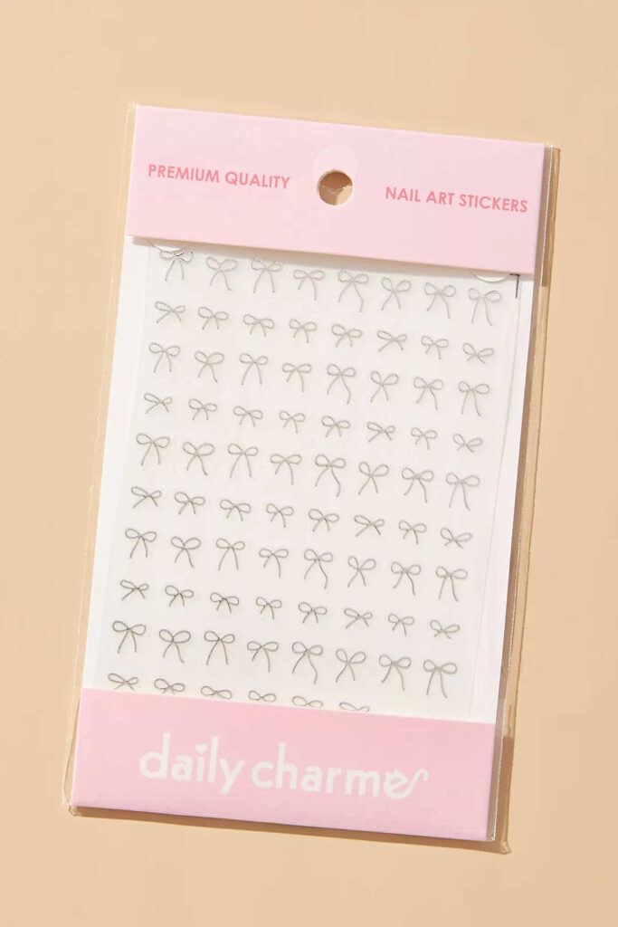cute bow nail stickers from anthropologie
