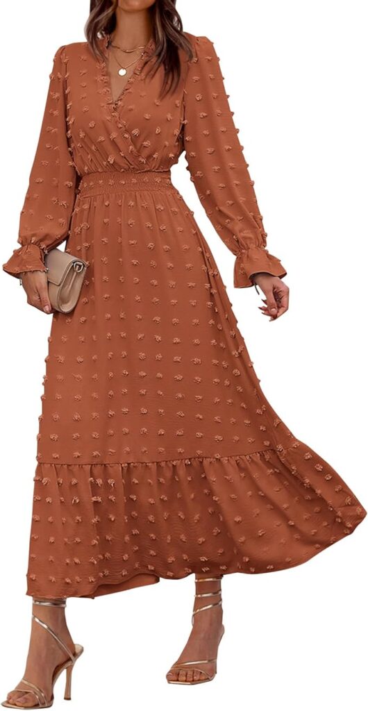 burnt orange maxi dress