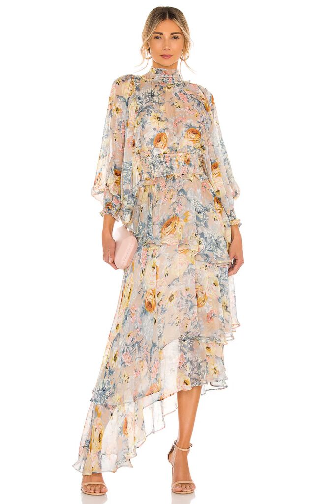fall floral dress for photoshoots