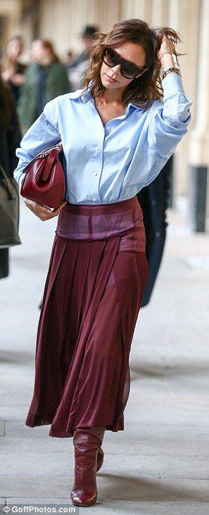 how to wear burgundy and blue