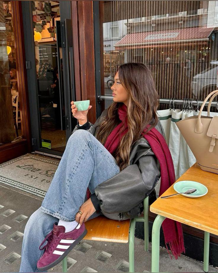 how to style burgundy adidas 