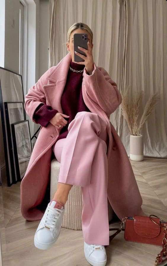 how to style burgundy with pink
