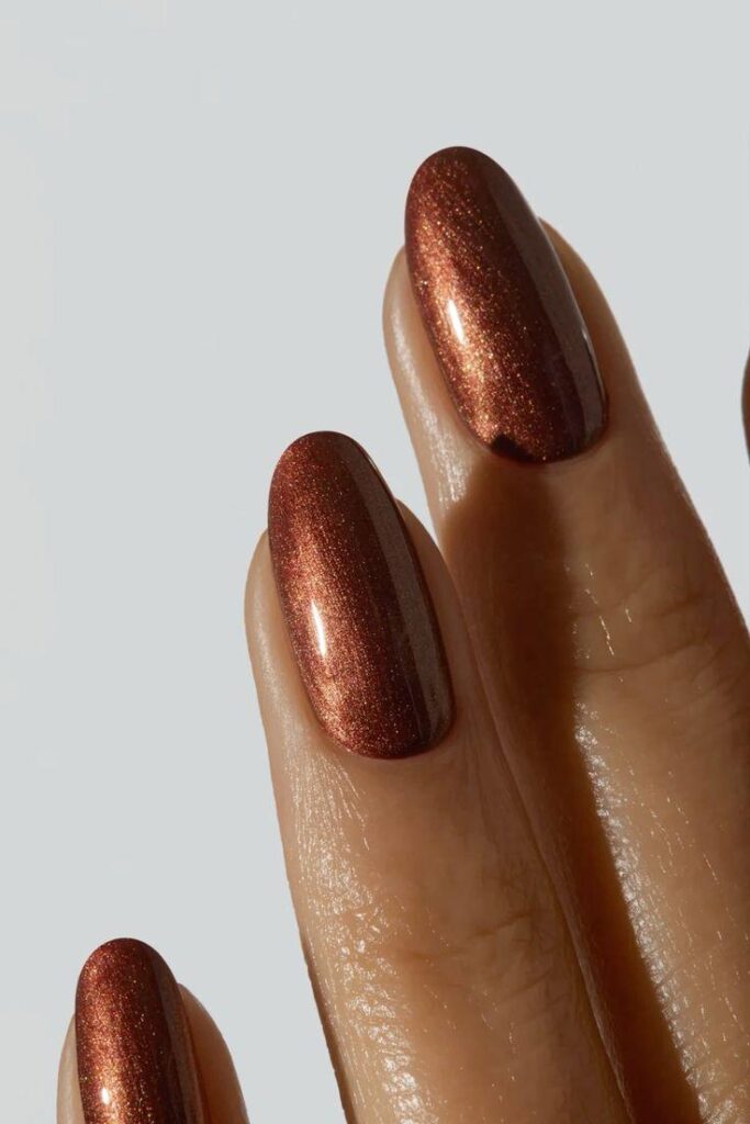 cute brown nail ideas for fall