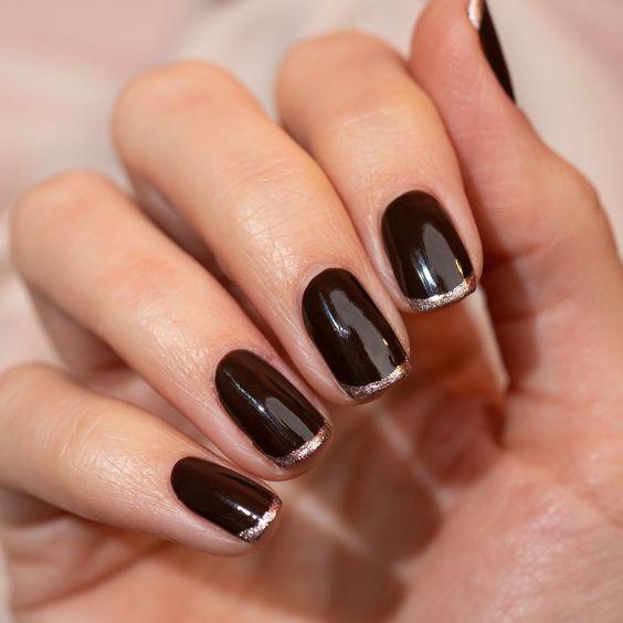 cute brown nail ideas for fall