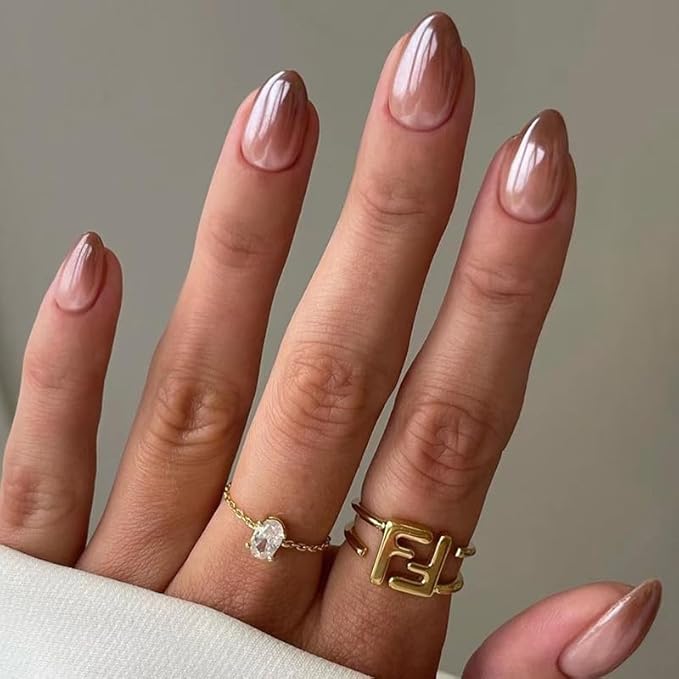 cute brown nail ideas for fall