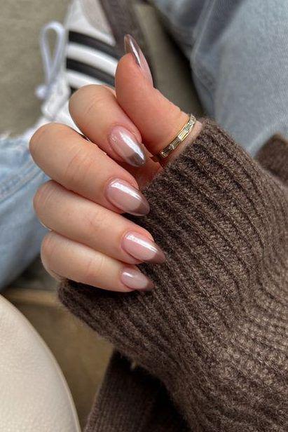 cute brown nail ideas for fall