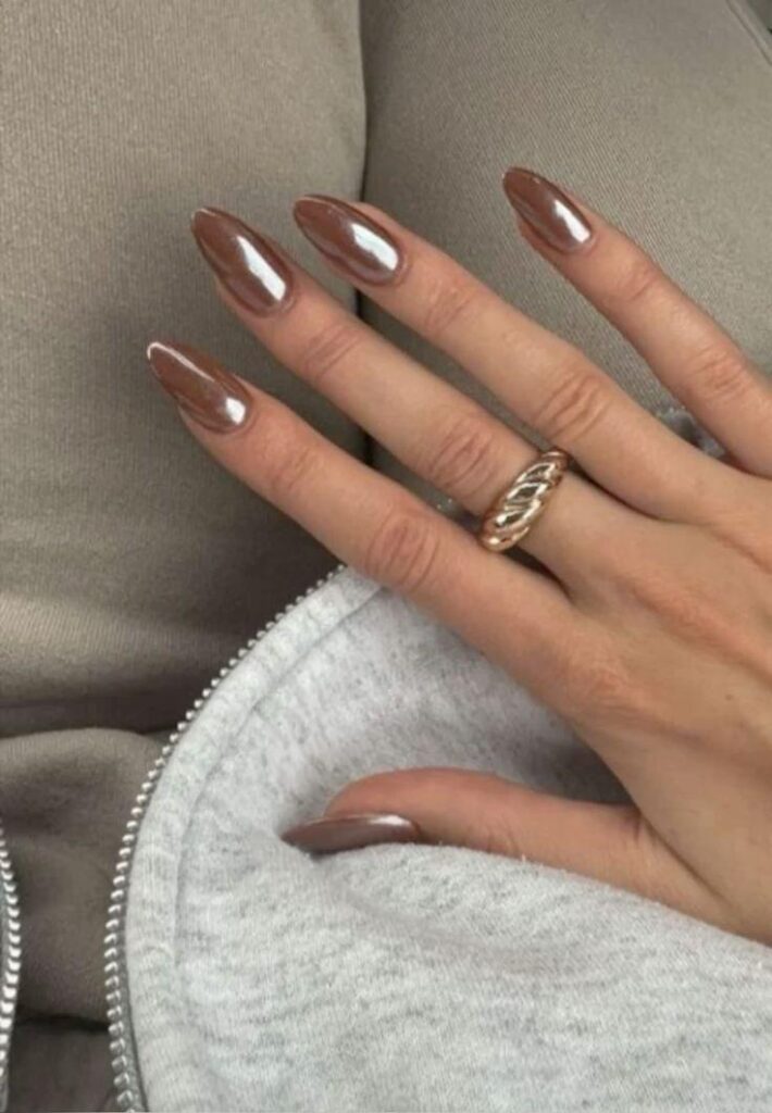 cute brown nail ideas for fall