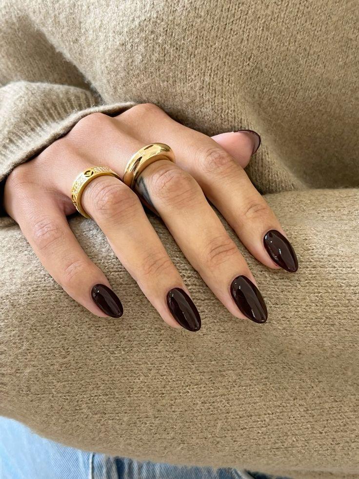 cute brown nail ideas for fall