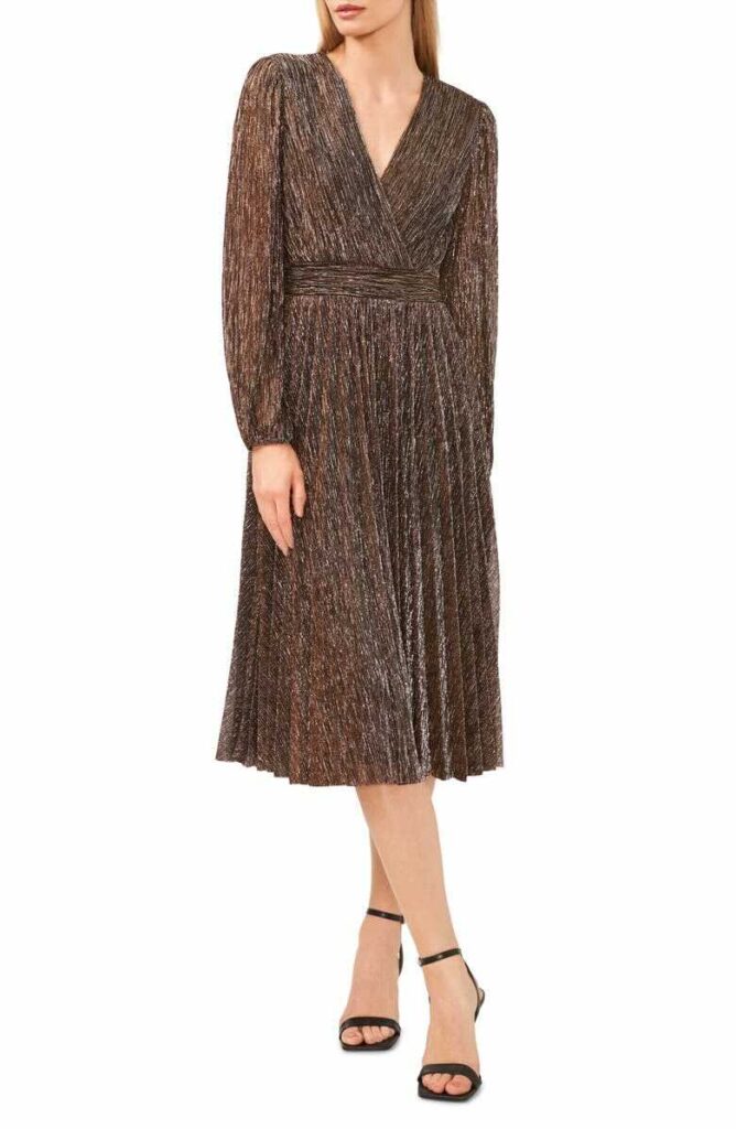 metallic winter dress 