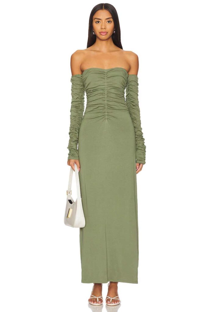 green formal dress 