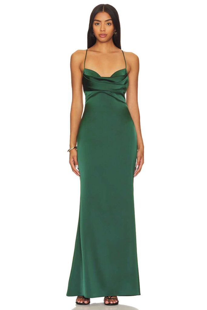 emerald green formal maxi dress 