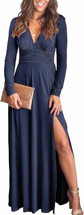 amazon navy maxi dress 