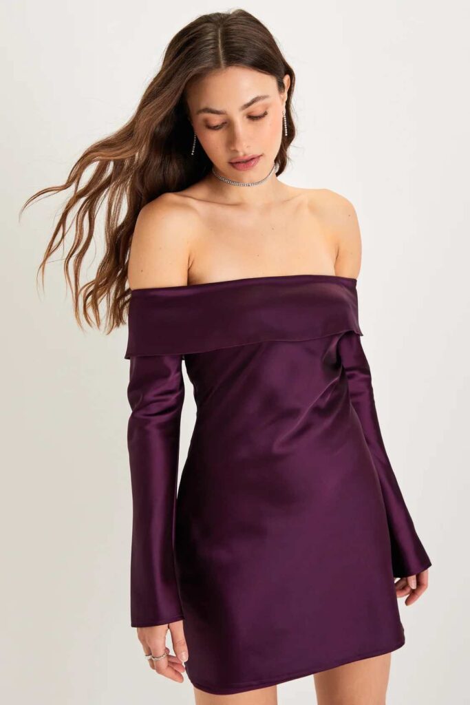 off the shoulder mini dress 