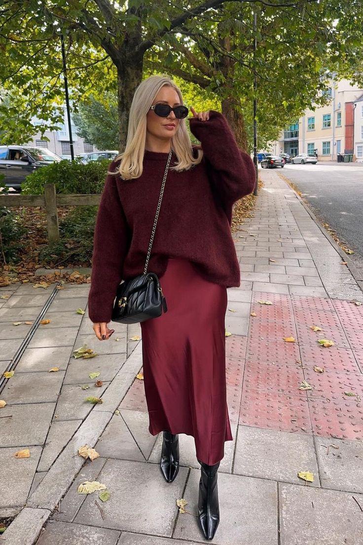 How to Wear a Satin Skirt This Winter - Life with Mar