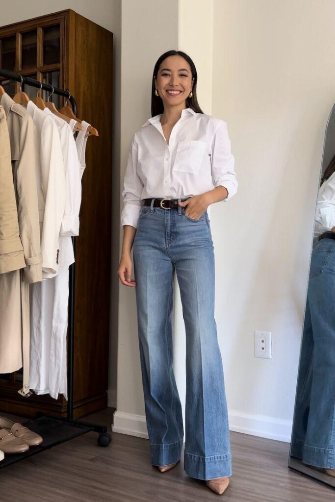 flare leg jeans outfits