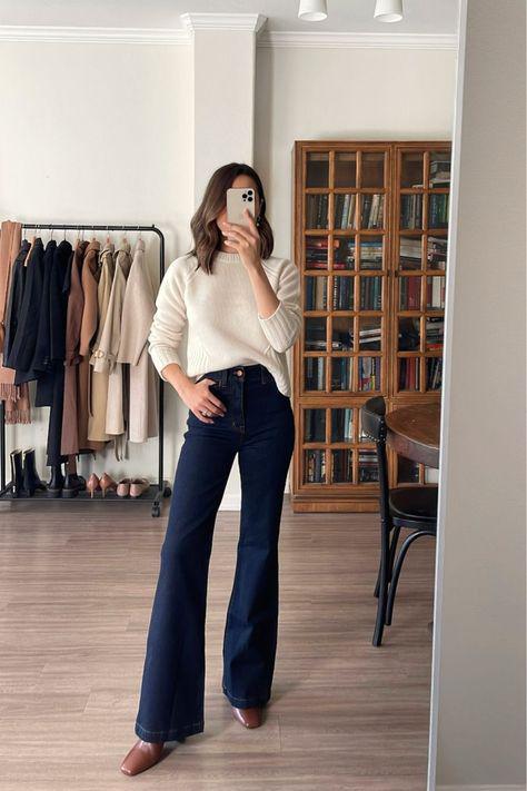 flare leg jeans outfits