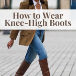 how to wear knee high boots with jeans