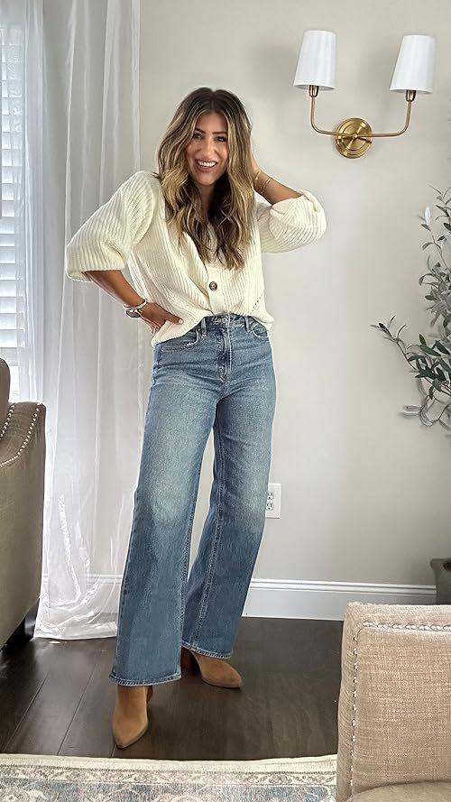 how to wear wide leg jeans with boots