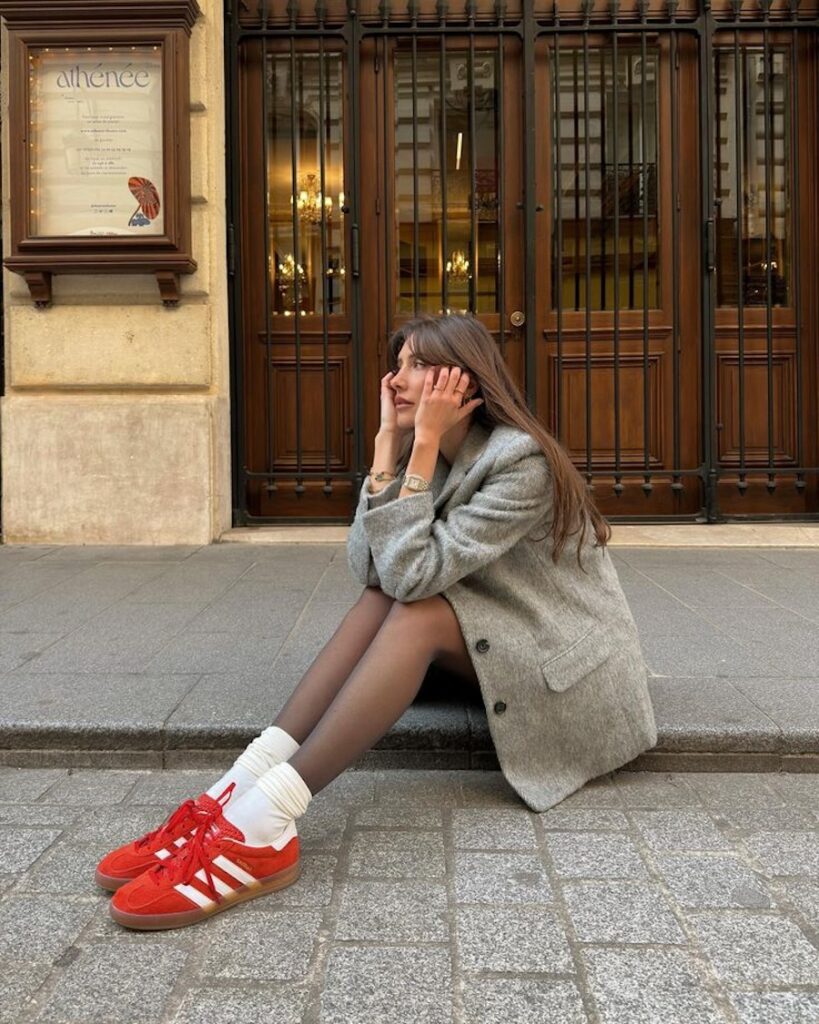 red sneakers outfit