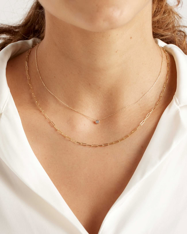 gold layering necklace