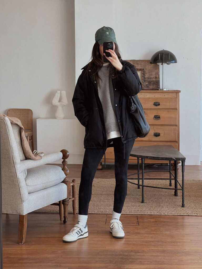 cold weather school drop off outfits