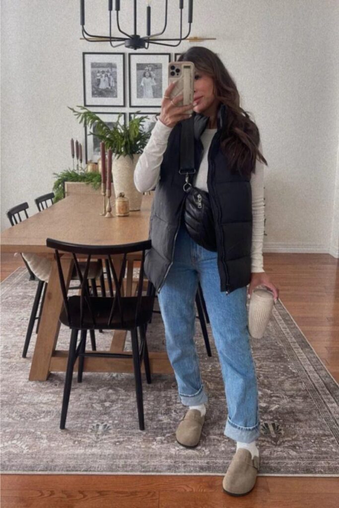 cold weather school drop off outfits
