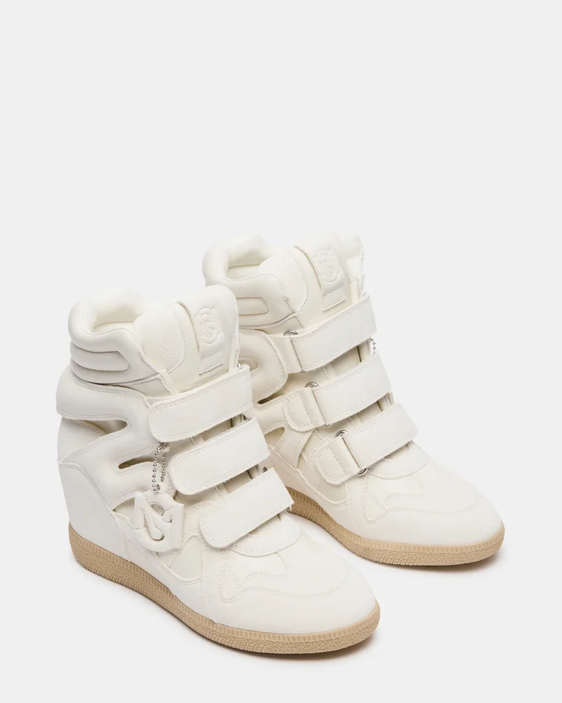 white steve madden sneaker wedge